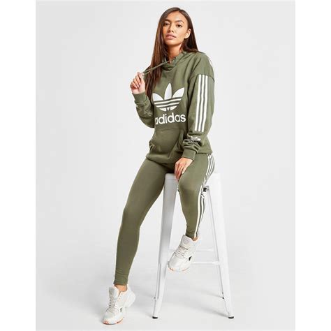 khaki adidas tracksuit ladies